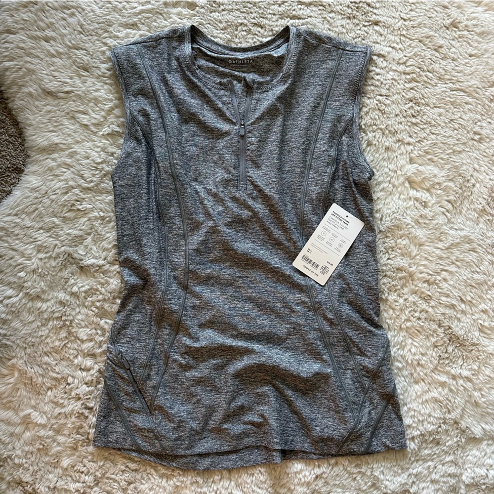 Athleta Gray Tank Top with Sleek Design